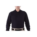 Mens L / S, Nvy Cttn Polo w / sleeve Pkt, Small