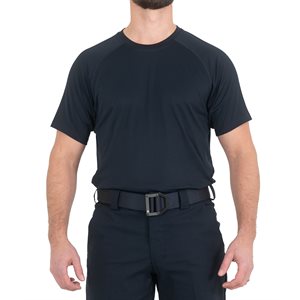 Short Sleeve Performance Navy Cotton Tee