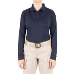 Women's Long Sleeve Performance Navy Cotton Polo Women's Long Sleeve Performance Navy Cotton Polo