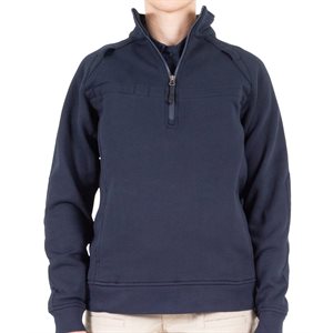Women's 1 / 4 Zip Navy Cotton Job Shirt