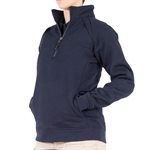 Wmns Nvy Cttn 1 / 4 Zip Job Shirt, Small