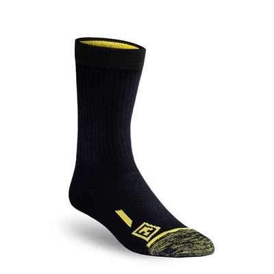 Cotton 6" Black Duty Socks 3-Pack, L-XL
