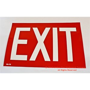 Sign,Vinyl,Exit(Red),12x8
