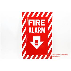 Sign,Vinyl,Fire Alarm,8x12