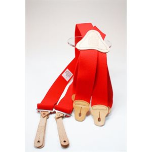 Suspenders, 4-Way Stretch Red
