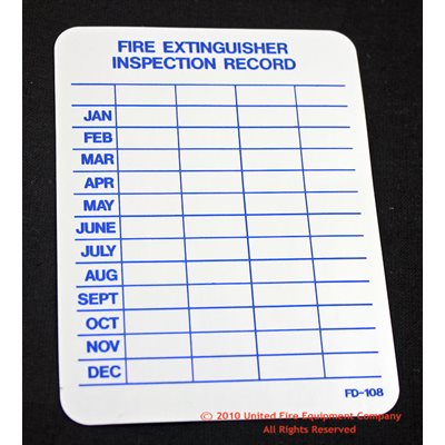 Monthly Inspection Tag